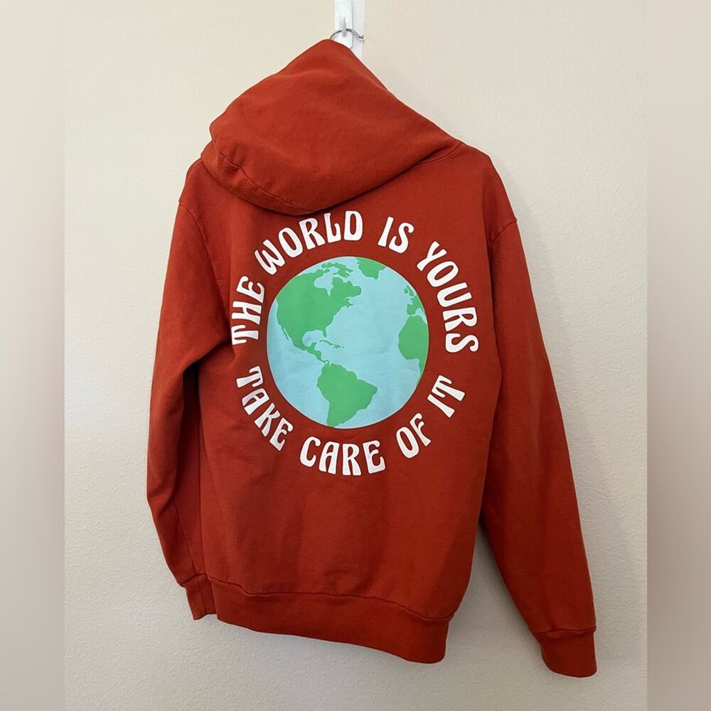 Talentless Orange Mother Earth Rare Hoodie Skater Streetwear Unisex Sz S